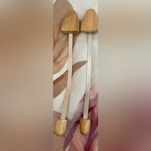 Womens Flexible Wood Shoe Tree Vintage Shoe Saver Shoe Stretcher Wood Metal
